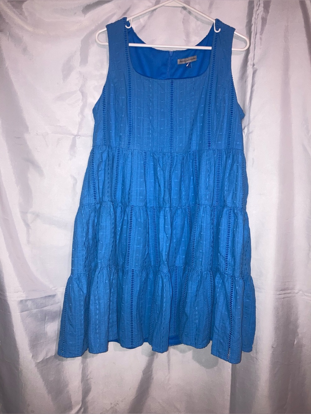 ❤️3/$15Sleeveless Blue Tiered Eyelet Dress